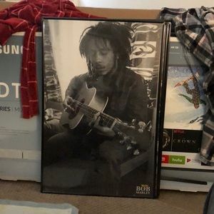 Bob Marley poster mint condition comes in frame